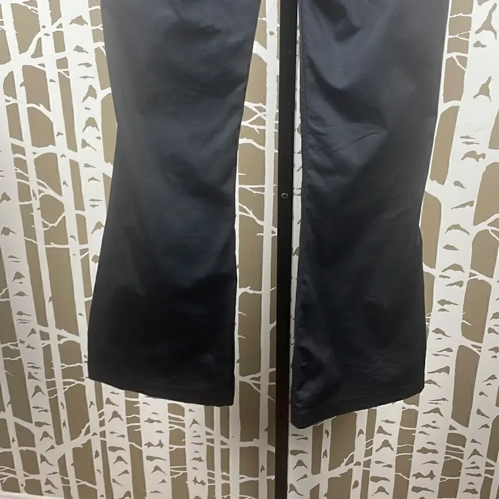 H&M Flared Leg Dress Pants Black Sateen sz 6